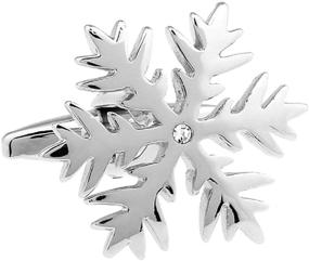 img 4 attached to MRCUFF Презентация мужские аксессуары на манжетах "Snowflake Christmas