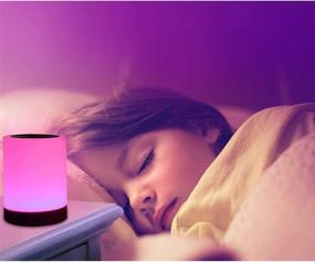 img 1 attached to 🔦 UNIFUN Touch Lamp: Rechargeable Night Light with Dimmable Warm White & Color Changing RGB – Perfect for Bedrooms, Living Rooms, and Bedside Tables