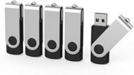 накопитель на 16 гб. 5-пакет usb flash drive aiibe usb 2.0 thumb drives jump drive. версия с zip-драйвом с светодиодным индикатором (черный). логотип