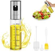 🍃 100ml olive oil sprayer bottle for cooking - versatile oil mister for air fryer, salad, bbq, baking, roasting - glass oil sprayer logo