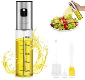 img 4 attached to 🍃 100ml Olive Oil Sprayer Bottle for Cooking - Versatile Oil Mister for Air Fryer, Salad, BBQ, Baking, Roasting - Glass Oil Sprayer