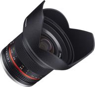 samyang sy12m-fx-bk: superior ultra wide angle lens for fujifilm x-mount cameras in classic black color logo
