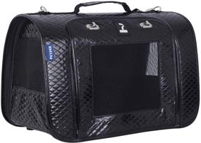 img 4 attached to Petper Pet Carrier: Ideal for Cats, Small Dogs, Kittens, and Puppies. Premium Travel Handbag for Outdoor Adventures, Walking, and Hiking.
