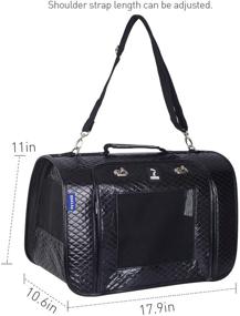img 2 attached to Petper Pet Carrier: Ideal for Cats, Small Dogs, Kittens, and Puppies. Premium Travel Handbag for Outdoor Adventures, Walking, and Hiking.