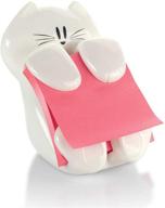 🐱 post-it pop-up note dispenser, cat design, 3x3 in - white - cat-330 (1 dispenser/pack) логотип