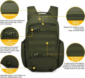 img 2 attached to Mardingtop Tactical Backpacks Traveling 28L Black Outdoor Recreation and Camping & Hiking