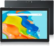 📱 cnmf 10-inch android tablet, wifi tablet with android 10.0 os, 1.6ghz, 32gb storage, bluetooth, google certified, hd ips screen - black logo