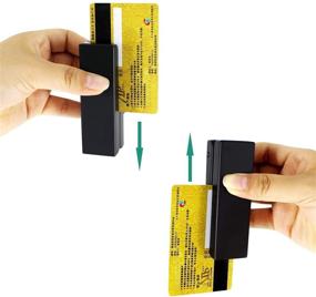 img 3 attached to 🔌 Универсальное устройство для чтения магнитных полосок USB: 3-трековое устройство для чтения кредитных карт POS для удобного слайда магнитной полосы.