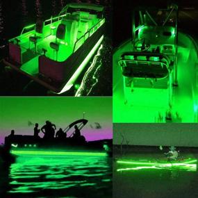 img 2 attached to 🔆 YUNBO Green LED Strip Light: 16.4ft/5m 300 Units, Waterproof Flexible Tape for Boat, Car, Bar, Party