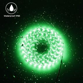 img 1 attached to 🔆 YUNBO Green LED Strip Light: 16.4ft/5m 300 Units, Waterproof Flexible Tape for Boat, Car, Bar, Party