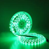 🔆 yunbo green led strip light: 16.4ft/5m 300 units, waterproof flexible tape for boat, car, bar, party логотип