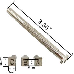 img 3 attached to 🔢 TIHOOD Capital Letters and Numbers Stamp Set, 1/4”/6mm Alphabet Stamp Tools for Leather Craft Stamping - Set of 36pcs (6.5mm)