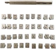 🔢 tihood capital letters and numbers stamp set, 1/4”/6mm alphabet stamp tools for leather craft stamping - set of 36pcs (6.5mm) logo