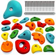 🧗 zuly non-plastic resin rock climbing holds - variety pack for kids and adults - 20 large-medium-small holds with mounting hardware logo