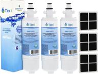 ✨ pack of 3 tier1 refrigerator water and air filter combo replacements for lg lt700p adq36006101, adq36006102, kenmore 46-9690, and lt120f логотип