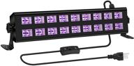 🌈 oppsk 54w 18led uv blacklight bar: illuminate your party with neon fluorescent decor and create an enchanting glow for bedroom, posters, body paint, and stage lighting логотип