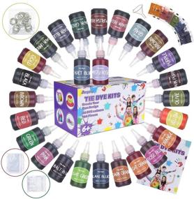 img 4 attached to 🎨 Anpro Tie Dye Kit 26 Colors with Bonus 7 Extra Dye Powders - Non-Toxic Fabric Dye Set for T-Shirts, Textiles, DIY Crafts - Fun Art Supplies for Kids and Adults!