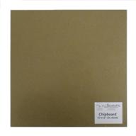 spc light chipboard sheets 12 x 12 inches: a package of 25 tan-chip-12-12 sheets in brown logo