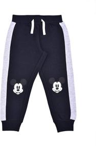 img 1 attached to Adorable Disney Boy's 2-Piece Mickey Mouse Jogger Pant Set with Drawstring for Maximum Comfort