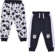 adorable disney boy's 2-piece mickey mouse jogger pant set with drawstring for maximum comfort logo