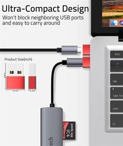 img 1 attached to 3-Pack Syntech USB C Female to USB A Male Adapter - Type C Charger Cable Power 🔴 Adapter for iPad Air 6, iPhone 13/12 Pro Max, Apple Watch S7, Samsung Galaxy S20, and More - Red