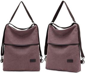 img 3 attached to 🎒 Versatile Women's Fashion Backpack: Handbag, Shoulder Bag, & Wallet Combo