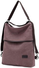 img 4 attached to 🎒 Versatile Women's Fashion Backpack: Handbag, Shoulder Bag, & Wallet Combo