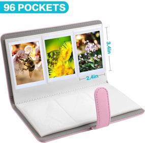 img 1 attached to Katia 96 Pocket Wallet Photo Album Accessories for Fujifilm Instax Mini 11/7s/8/8+/9/25/26/50s/70/90 Film, Instant Camera Printer - Pink (Not Compatible with Square Films)
