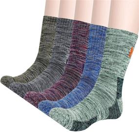 img 4 attached to 🧦 Ultimate Comfort and Versatility: KONY Men's Cotton Hiking Socks - 5 Pairs Moisture Wicking Thick Cushioned Walking Mid Crew Socks for All Seasons!