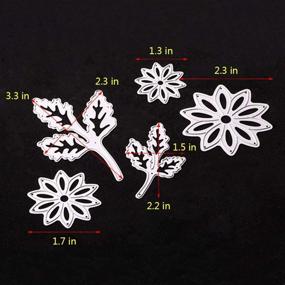 img 2 attached to 🌸 5pcs Flowers Leaves Craft Dies Handmade DIY Stencils Template for Card Scrapbooking Craft - Cutting Dies with Embossing Features