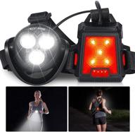 icocopro 500 lumens rechargeable night running light - reflective safety chest 🏃 light for runners with 360° adjustable beam - ideal for jogging, camping, hiking логотип