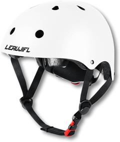 img 4 attached to 🚲 LERUJIFL Kids Helmet: Adjustable for Ages 2-14, Ideal for Cycling, Skateboarding, Scooting - 2 Sizes Available