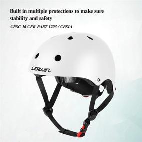 img 3 attached to 🚲 LERUJIFL Kids Helmet: Adjustable for Ages 2-14, Ideal for Cycling, Skateboarding, Scooting - 2 Sizes Available