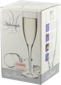 img 2 attached to 🍾 Indulge in Elegance: Luigi Bormioli Set of 4 Michelangelo Masterpiece Champagne Flute Glasses - 6.75-Oz.