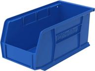 blue akro-mils 30230 akrobins plastic storage bins: hanging stacking containers (11x5x5) - pack of 12 logo