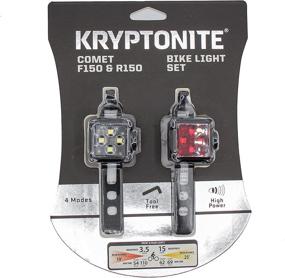 img 1 attached to 🚴 KRYPTONITE Comet F150 + R150 Bike Light Set: Premium LED Bicycle Headlight and Back Lights with Durable Silicon Housing