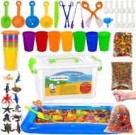 non-toxic water beads sensory kit for toddlers - 40000pcs water beads, 50pcs large beads, 12pcs ocean toys, and more! logo