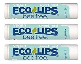 img 1 attached to 🌱 Vegan Lip Balm Sweet Mint by Eco Lips - 3 Pack Bee-Free Plant-Based Lip Care with Natural Ingredients. Plastic-Free Packaging. Made in USA.