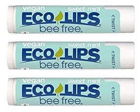 img 4 attached to 🌱 Vegan Lip Balm Sweet Mint by Eco Lips - 3 Pack Bee-Free Plant-Based Lip Care with Natural Ingredients. Plastic-Free Packaging. Made in USA.