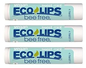img 2 attached to 🌱 Vegan Lip Balm Sweet Mint by Eco Lips - 3 Pack Bee-Free Plant-Based Lip Care with Natural Ingredients. Plastic-Free Packaging. Made in USA.
