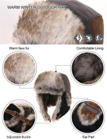 img 3 attached to 🎩 Comhats Winter Men's Hunting Ushanka Bomber Hat