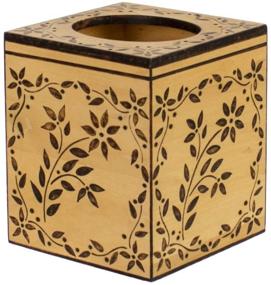img 2 attached to 🎨 Crafters' Delight: Walnut Hollow Unfinished Wood Tissue Box with Open Lid for DIY Arts, Crafts, and Home Decor