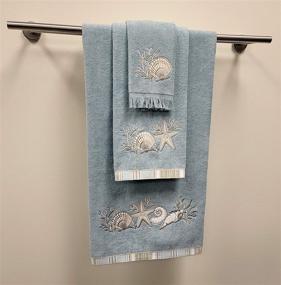 img 2 attached to 🧴 Avanti Linens Hand Towel in Sand Shells, Medium Size, Mineral Gray Shade- 019682MIN