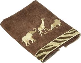 img 1 attached to 🦜 Mocha Avanti Animal Parade Hand Towel