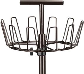 img 1 attached to 👠 Household Essentials 2139-1 Metal Four-Tier Adjustable Revolving Shoe Rack: Organize and Showcase 24 Pairs of Shoes with Antique Bronze Finish