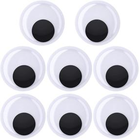 img 4 attached to 8-Pack 4 Inch Jumbo Wiggle Eyes - Adhesive Black Plastic Wiggle Eyes for Halloween & Thanksgiving Decorations, Party Crafts, DIY Projects