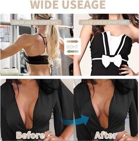 img 1 attached to LLIANG Breast Lift Tape Clothes Black