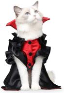 🧛 lianzimau halloween cat vampire costume cloak with button for kittens and small/medium cats - dressing up outfit for cosplay, holiday, and party decoration logo
