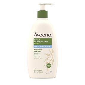 img 4 attached to 🌾 Очищенная гидратация Aveeno: Успокаивающая овсяная формула для сухой кожи, легкая и без аромата - 18 жидких унций