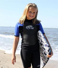 img 2 attached to 👶 Hyperflex Access 2mm Child's Shorty Wetsuit - Warm, 4-Way Stretch, UV SHIELD